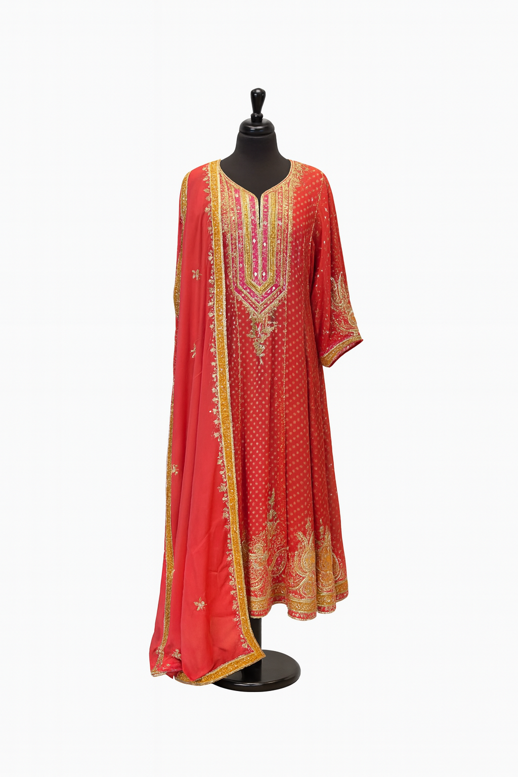 Anarkali with gotta work Suit